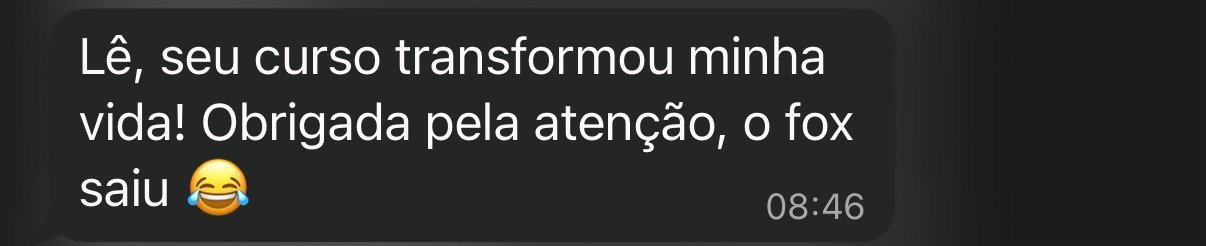 Depoimento de aluna e resultado fox